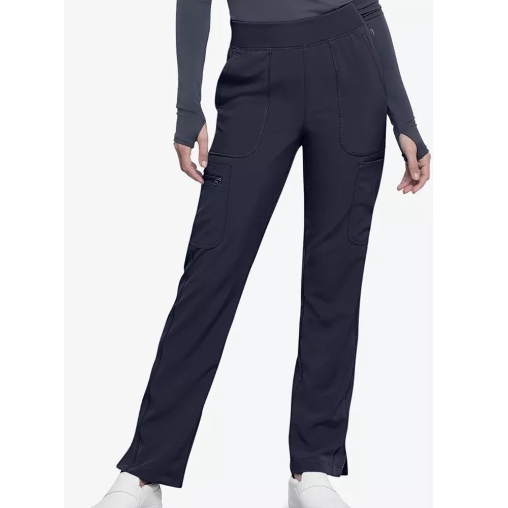 Cherokee Infinity  Mid Rise Tapered Leg Pull-on Scrub Pants Women's XS Navy Blue